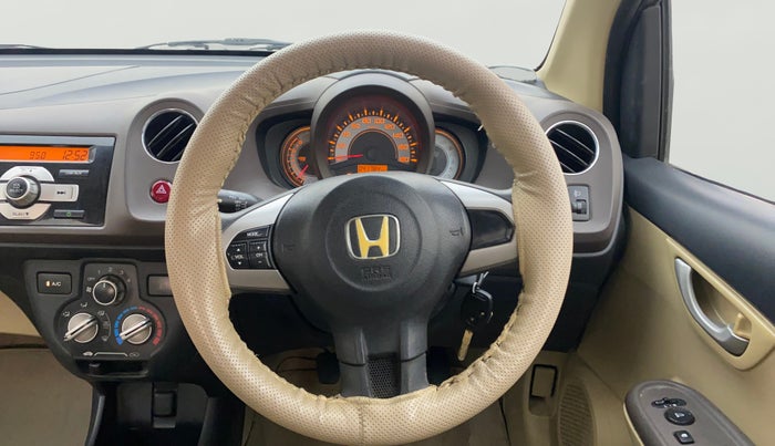 2013 Honda Brio V MT, Petrol, Manual, 41,753 km, Steering Wheel Close Up