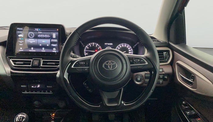 2024 Toyota Urban Cruiser Taisor V 1.0 Petrol MT, Petrol, Manual, 3,060 km, Steering Wheel Close Up
