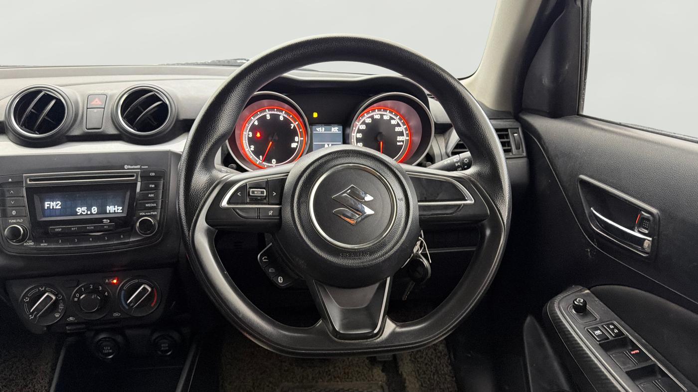 2019 Maruti Swift VXI AMT, Petrol, Automatic, 52,870 km, Steering Wheel Close Up