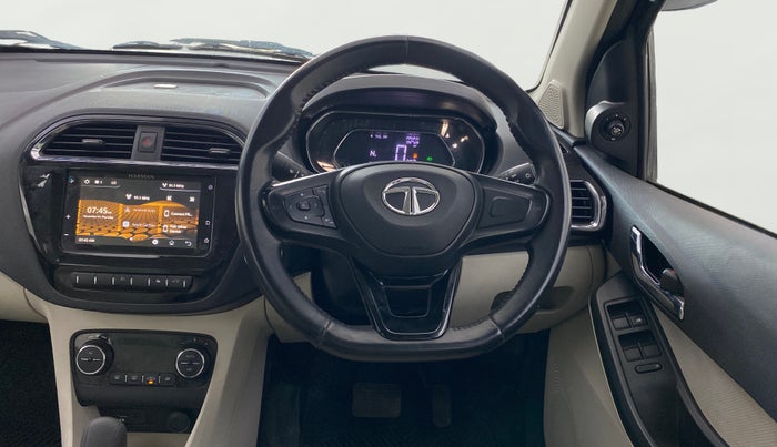 2023 Tata TIGOR XZA PLUS LEATHERETTE, Petrol, Automatic, 15,735 km, Steering Wheel Close Up