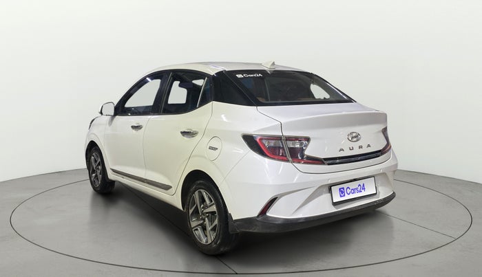 2021 Hyundai AURA SX PLUS 1.2 AMT, Petrol, Automatic, 1,01,354 km, Left Back Diagonal