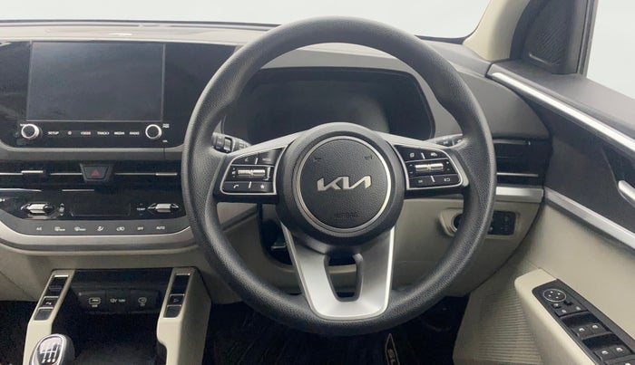 2023 KIA CARENS PRESTIGE PLUS 1.5 PETROL IMT 7 STR, Petrol, Manual, 18,039 km, Steering Wheel Close Up