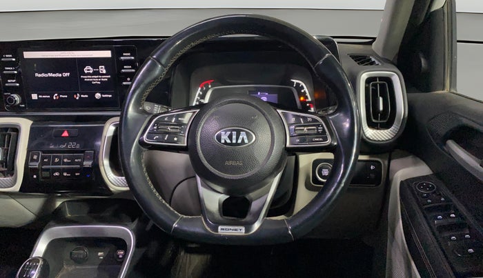 2020 KIA SONET HTX 1.0 IMT, Petrol, Manual, 51,102 km, Steering Wheel Close Up