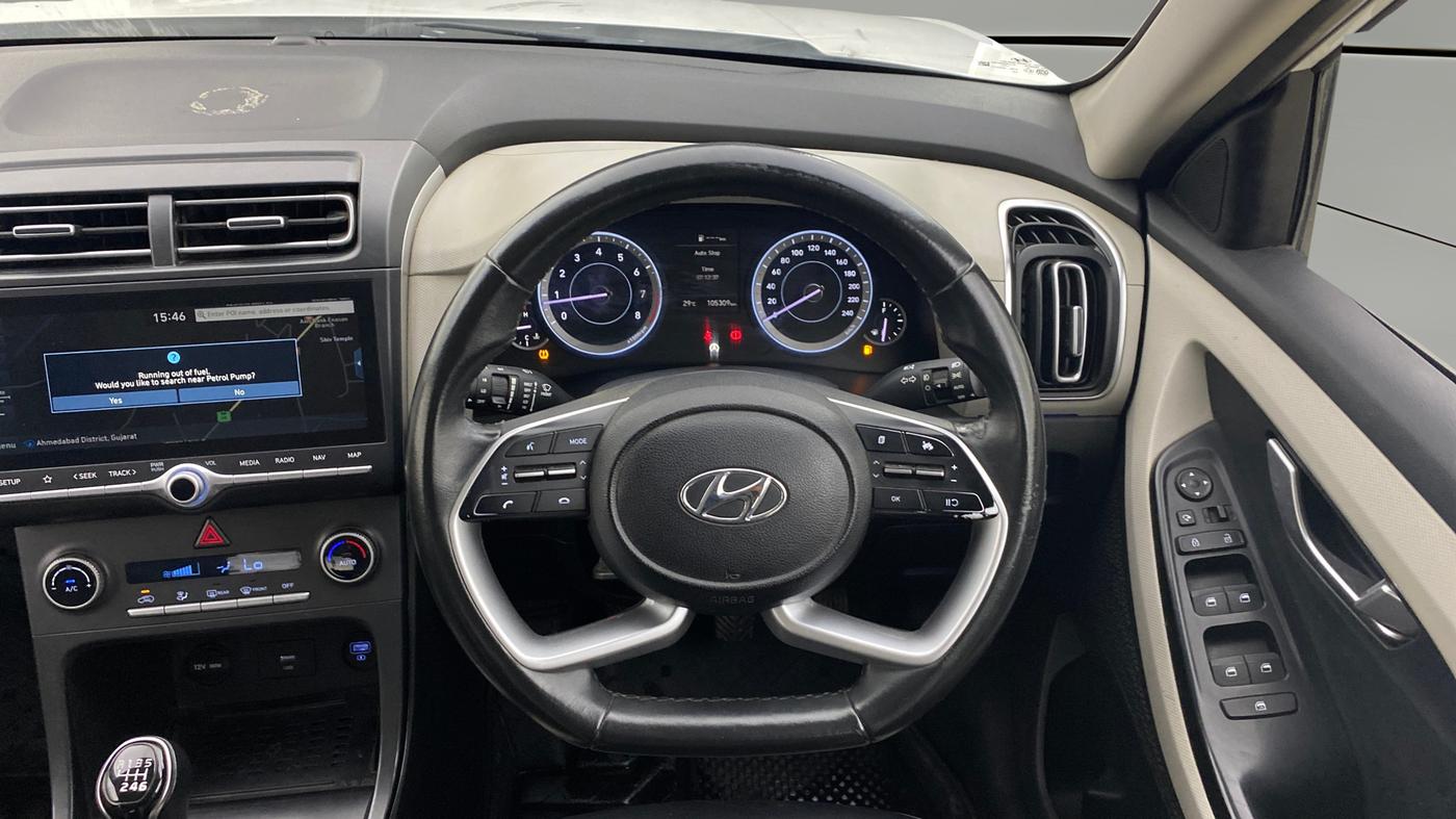 2023 Hyundai Creta SX 1.5 PETROL, Petrol, Manual, 1,05,308 km, Steering Wheel Close Up
