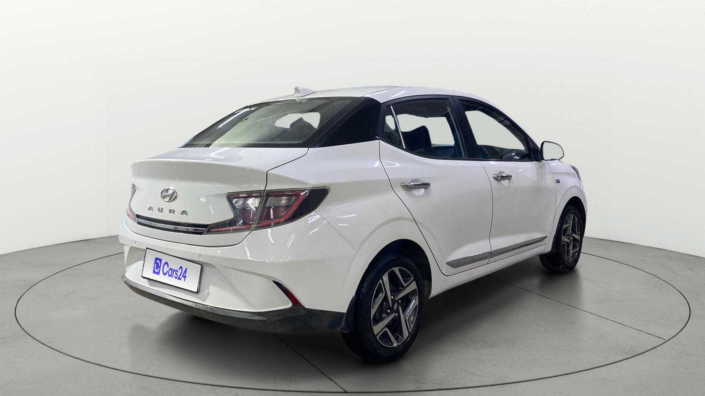2021 Hyundai AURA SX PLUS 1.2 AMT, Petrol, Automatic, 1,01,354 km, Right Back Diagonal