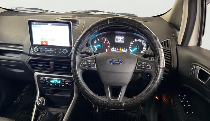 2018 Ford Ecosport TITANIUM 1.5L PETROL, CNG, Manual, 1,02,407 km, Steering Wheel Close Up