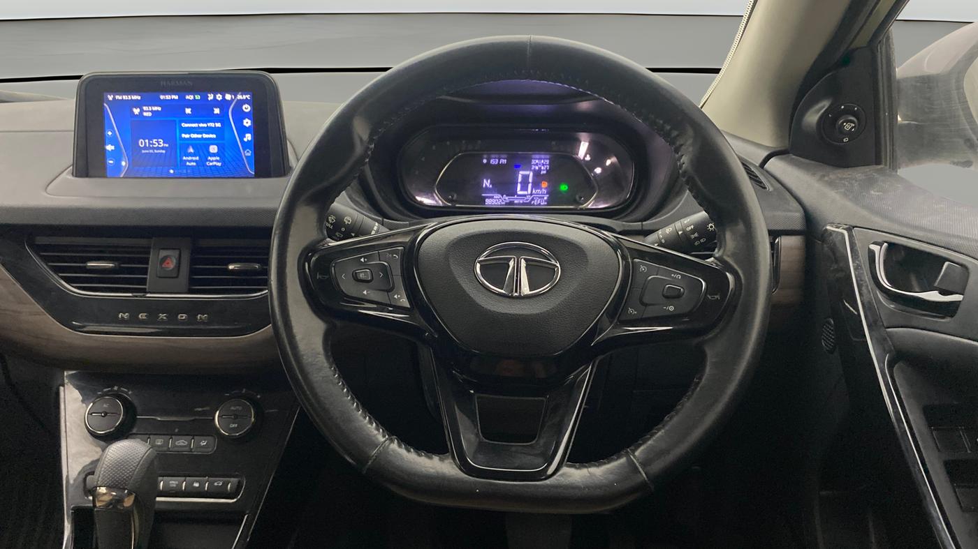 2022 Tata NEXON XZA PLUS KAZIRANGA PETROL, Petrol, Automatic, 98,852 km, Steering Wheel Close Up