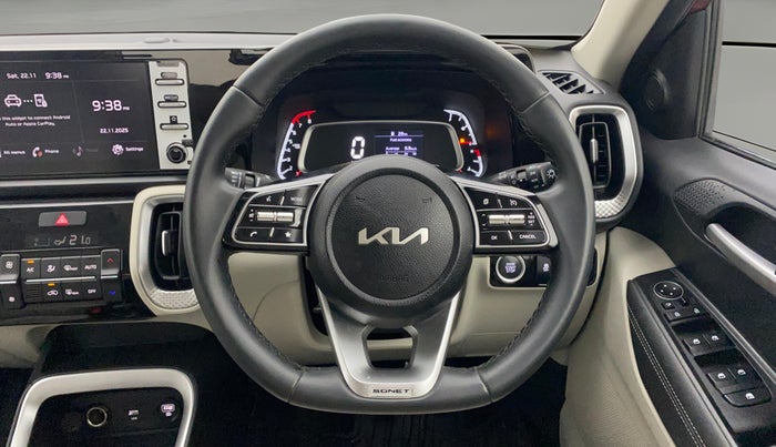 2021 KIA SONET HTX 1.0 IMT, Petrol, Manual, 43,344 km, Steering Wheel Close Up