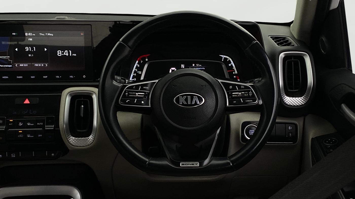 2020 KIA SONET HTX PLUS 1.0 IMT, Petrol, Manual, 87,787 km, Steering Wheel Close Up