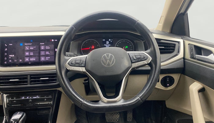 2022 Volkswagen VIRTUS HIGHLINE TSI 1.0 AT, Petrol, Automatic, 28,552 km, Steering Wheel Close Up