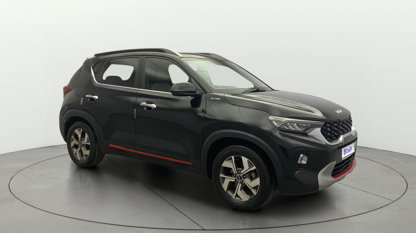 2021 KIA SONET HTX 1.5 AT, Diesel, Automatic, 1,38,639 km, Right Front Diagonal
