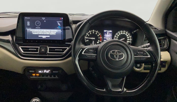2022 Toyota Glanza V, Petrol, Manual, 46,976 km, Steering Wheel Close Up