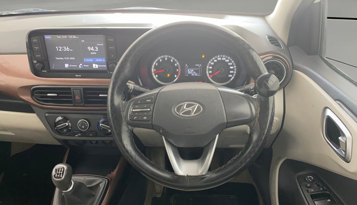 2022 Hyundai AURA SX 1.2 CNG, CNG, Manual, 1,22,124 km, Steering Wheel Close Up