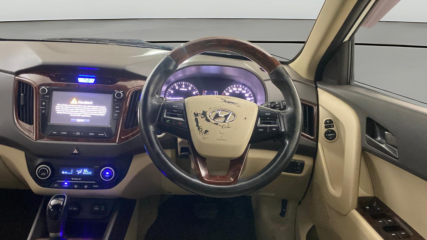 2017 Hyundai Creta SX PLUS AT 1.6 PETROL, Petrol, Automatic, 67,298 km, Steering Wheel Close Up