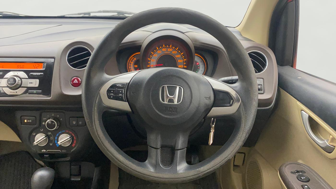 2013 Honda Brio VX AT, Petrol, Automatic, 42,867 km, Steering Wheel Close Up