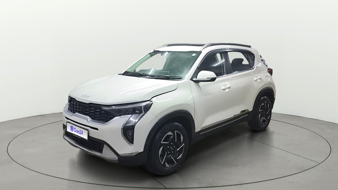 2024 KIA SONET HTX 1.0 TURBO PETROL IMT, Petrol, Manual, 19,396 km, Left Front Diagonal