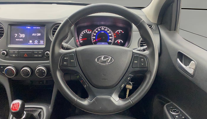 2018 Hyundai Grand i10 SPORTZ 1.2 KAPPA VTVT DUAL TONE, Petrol, Manual, 36,888 km, Steering Wheel Close Up