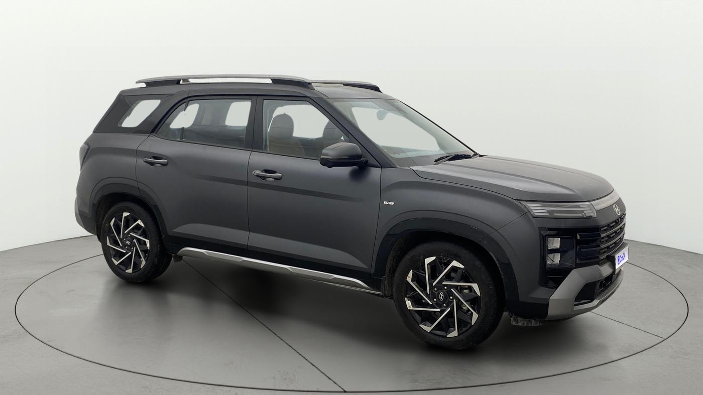 2024 Hyundai ALCAZAR Signature 7 STR 1.5 Turbo GDi Petrol DCT, Petrol, Automatic, 7,165 km, Right Front Diagonal