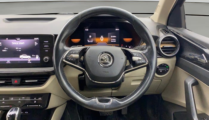 2022 Skoda SLAVIA STYLE 1.0L TSI AT, Petrol, Automatic, 74,692 km, Steering Wheel Close Up