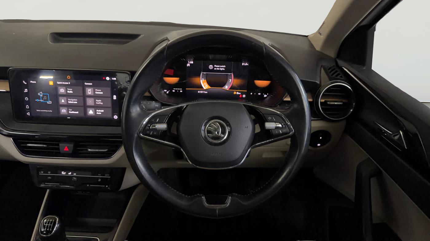 2022 Skoda SLAVIA STYLE 1.0L TSI MT, Petrol, Manual, 41,503 km, Steering Wheel Close Up