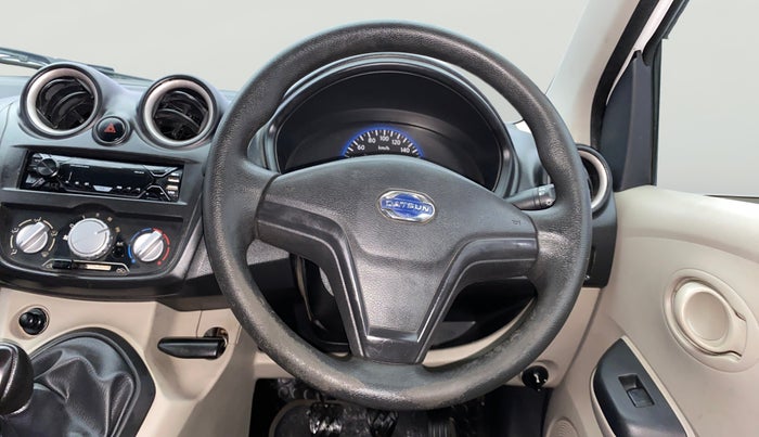 2016 Datsun Go T, Petrol, Manual, 80,394 km, Steering Wheel Close Up