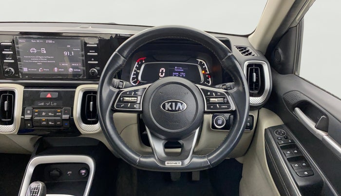 2020 KIA SONET HTX 1.0 IMT, Petrol, Manual, 55,558 km, Steering Wheel Close Up