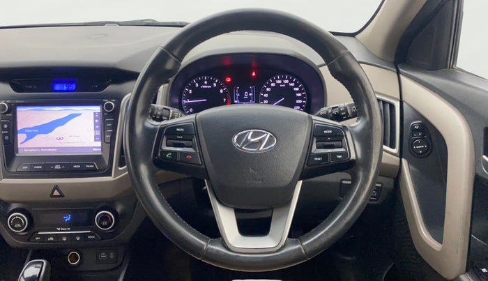 2017 Hyundai Creta SX PLUS AT 1.6 PETROL, Petrol, Automatic, 1,13,645 km, Steering Wheel Close Up