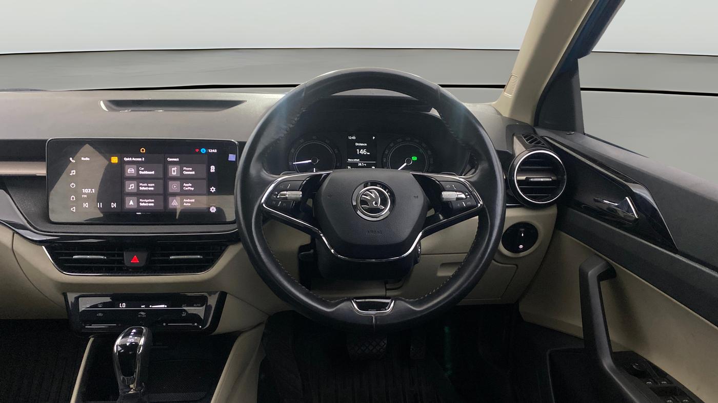 2022 Skoda SLAVIA AMBITION 1.0L TSI AT, Petrol, Automatic, 23,133 km, Steering Wheel Close Up