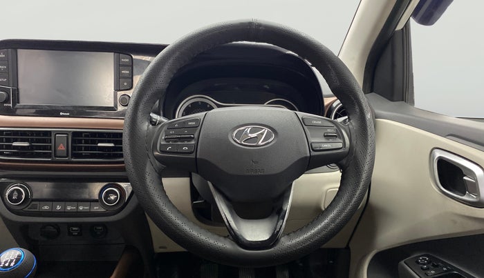 2020 Hyundai AURA SX 1.2 (O), Petrol, Manual, 59,302 km, Steering Wheel Close Up