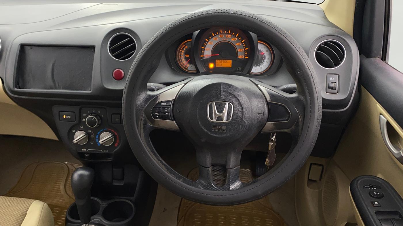 2014 Honda Brio VX AT, Petrol, Automatic, 78,465 km, Steering Wheel Close Up