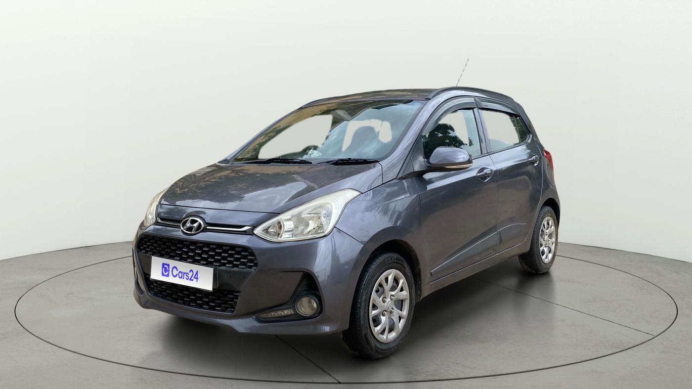 2017 Hyundai Grand i10 SPORTZ (O) 1.2 KAPPA VTVT, Petrol, Manual, 1,22,106 km, Left Front Diagonal