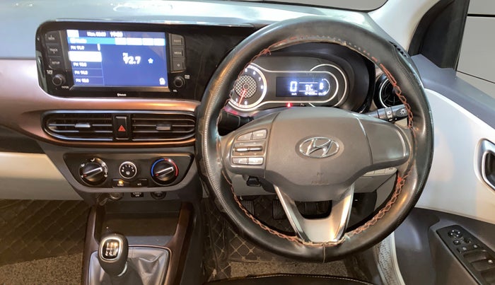 2020 Hyundai AURA SX 1.2, Petrol, Manual, 1,04,595 km, Steering Wheel Close Up