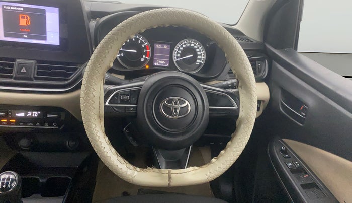 2022 Toyota Glanza S, Petrol, Manual, 77,418 km, Steering Wheel Close Up