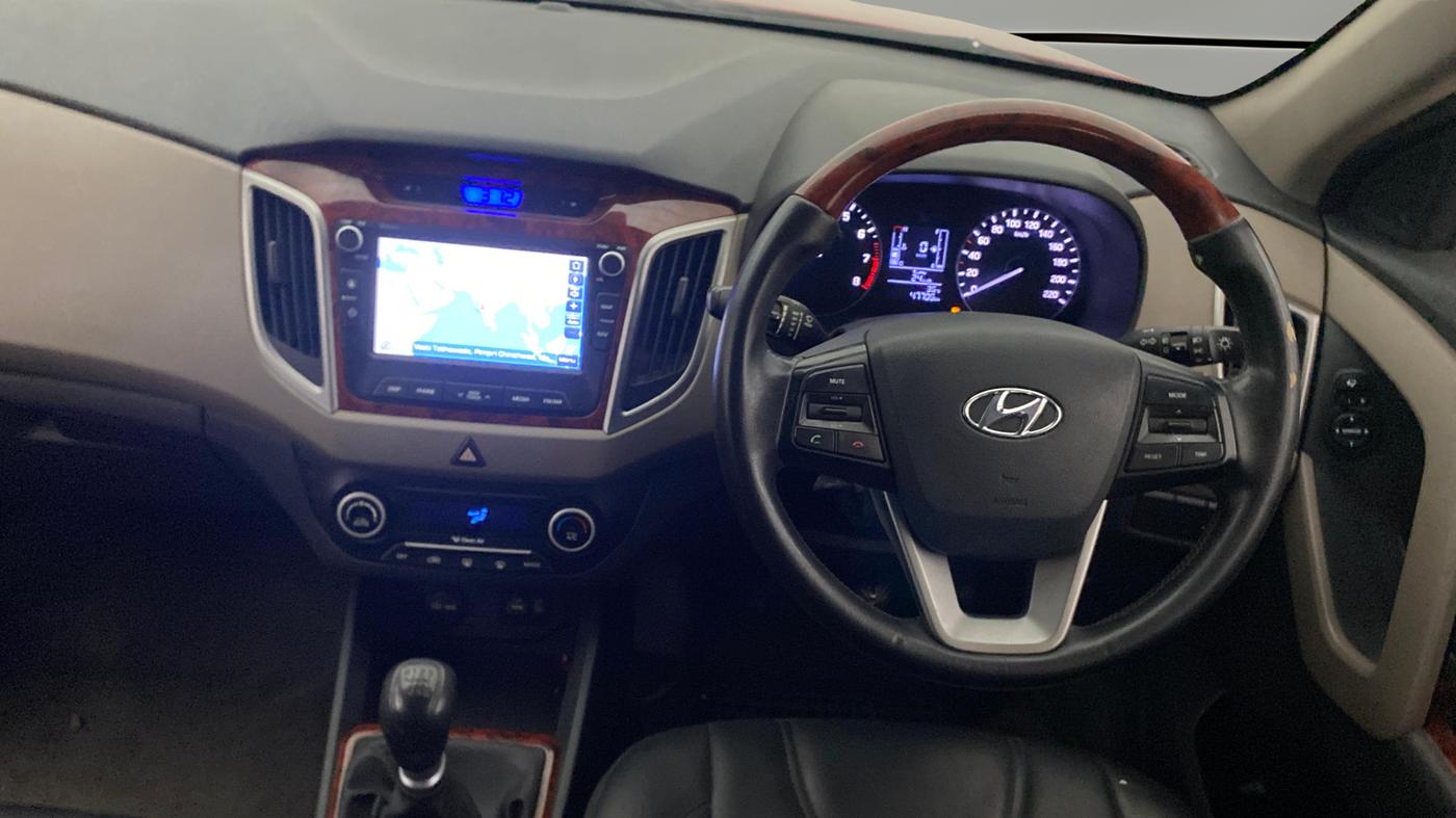 2017 Hyundai Creta SX PLUS 1.6 PETROL, Petrol, Manual, 47,682 km, Steering Wheel Close Up