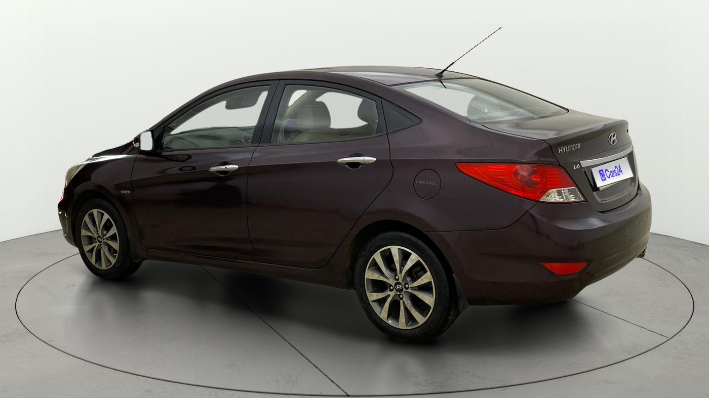 2013 Hyundai Verna FLUIDIC 1.6 CRDI SX OPT AT, Diesel, Automatic, 30,869 km, Left Back Diagonal