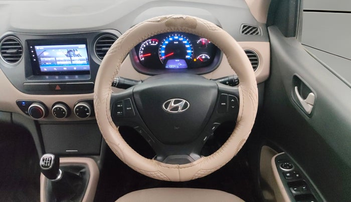 2015 Hyundai Xcent S 1.2, Petrol, Manual, 1,08,313 km, Steering Wheel Close Up
