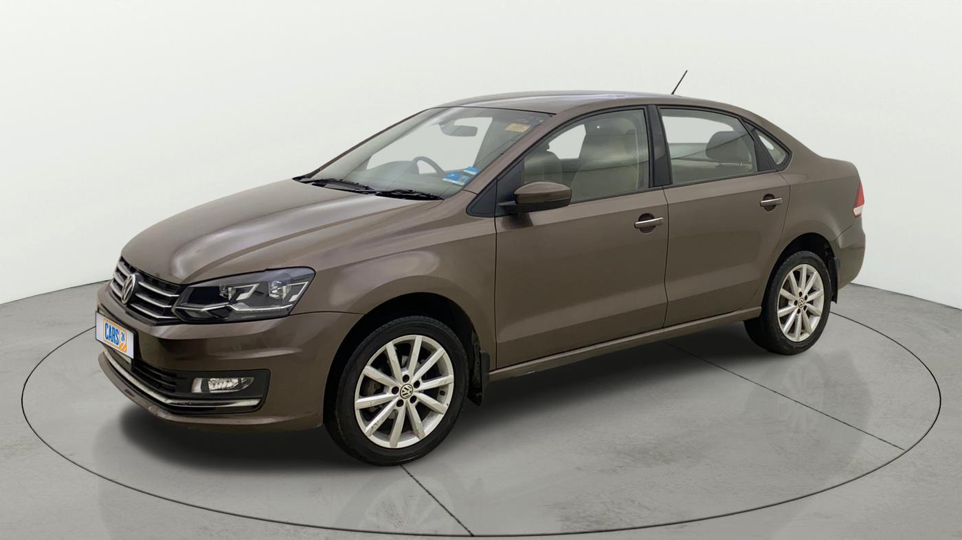 2017 Volkswagen Vento HIGHLINE PLUS 1.5 AT 16 ALLOY, Diesel, Automatic, 1,14,563 km, Left Front Diagonal