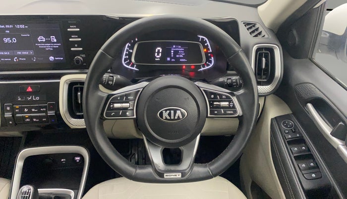2020 KIA SONET HTX 1.0 IMT, Petrol, Manual, 42,801 km, Steering Wheel Close Up