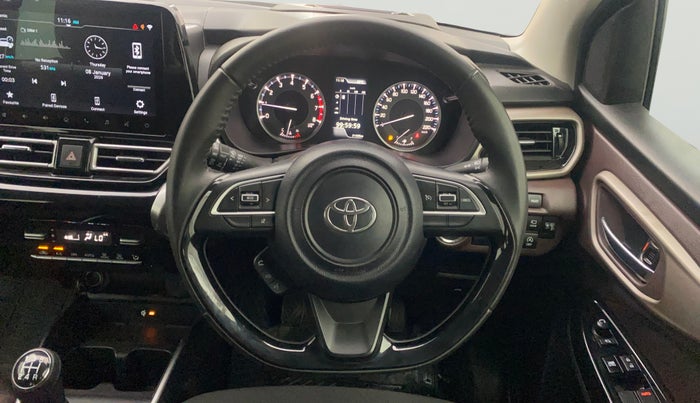 2024 Toyota Urban Cruiser Taisor V 1.0 Petrol MT, Petrol, Manual, 21,390 km, Steering Wheel Close Up