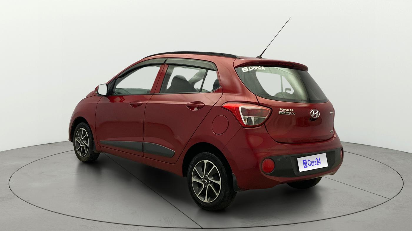 2017 Hyundai Grand i10 SPORTZ (O) AT 1.2 KAPPA VTVT, Petrol, Automatic, 1,08,807 km, Left Back Diagonal