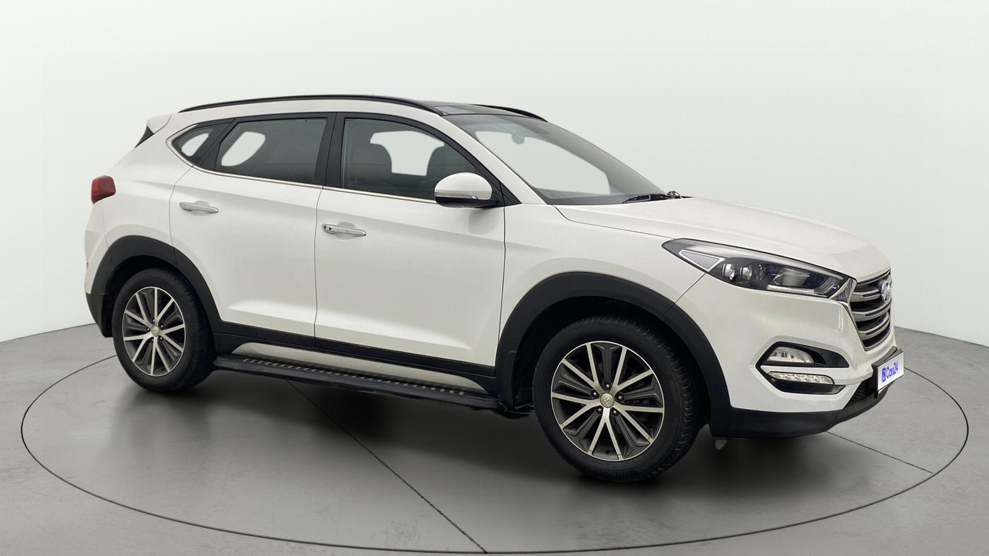 2019 Hyundai Tucson GLS 2WD AT PETROL, Petrol, Automatic, 1,35,403 km, Right Front Diagonal