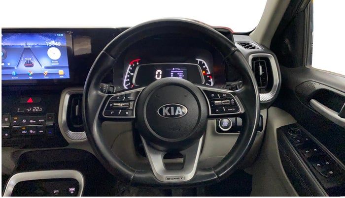 2021 KIA SONET HTX 1.0 IMT, Petrol, Manual, 48,437 km, Steering Wheel Close Up