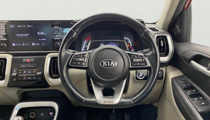 2021 KIA SONET HTX 1.0 IMT, Petrol, Manual, 1,14,554 km, Steering Wheel Close Up