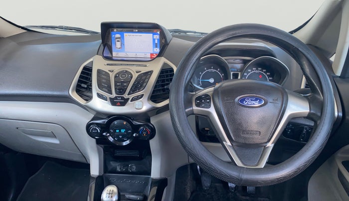 2017 Ford Ecosport TITANIUM 1.5L PETROL, Petrol, Manual, 1,37,972 km, Steering Wheel Close Up