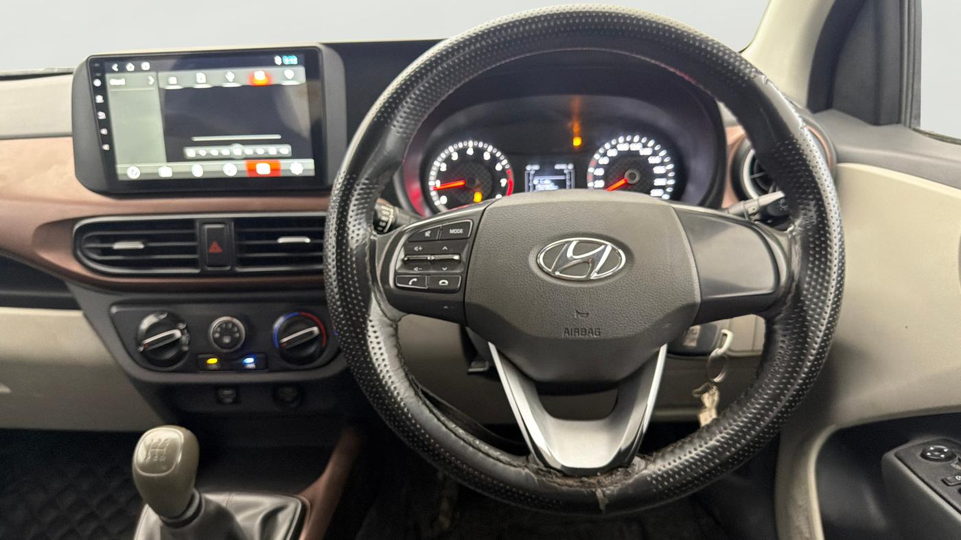2022 Hyundai AURA S 1.2 CNG, CNG, Manual, 70,843 km, Steering Wheel Close Up