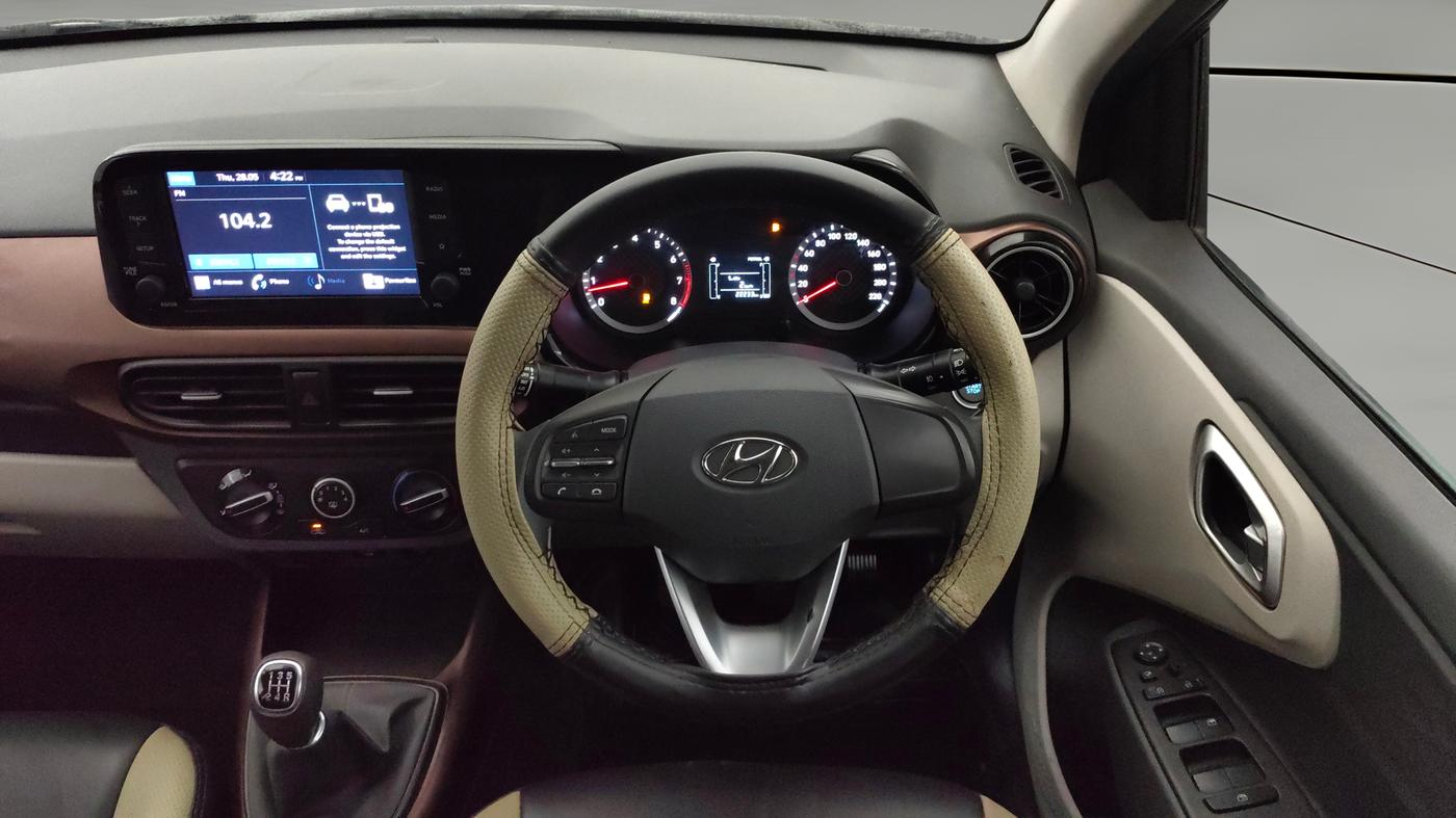 2022 Hyundai AURA SX 1.2 CNG, CNG, Manual, 22,232 km, Steering Wheel Close Up
