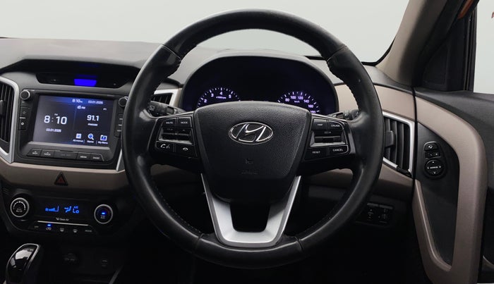 2018 Hyundai Creta SX AT 1.6 PETROL, Petrol, Automatic, 1,24,513 km, Steering Wheel Close Up