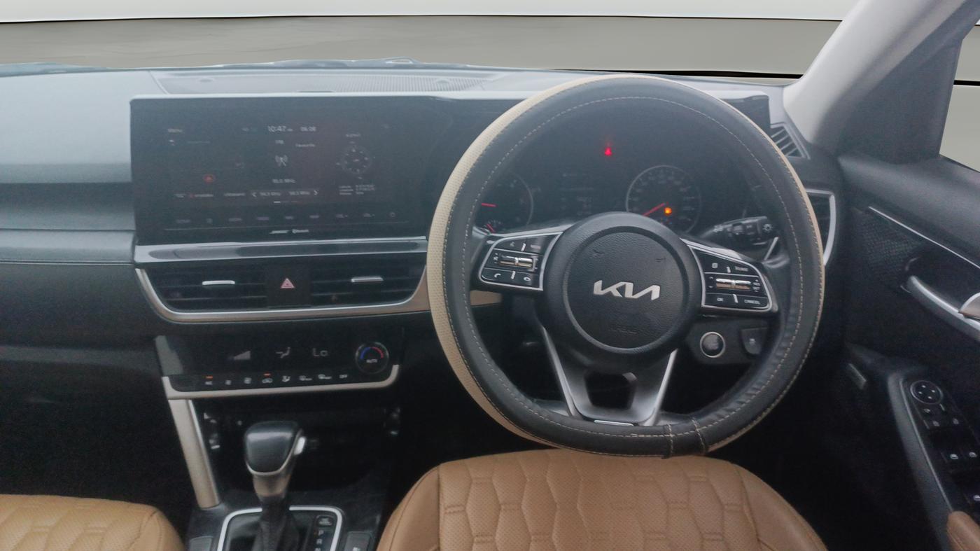 2021 KIA SELTOS HTX PLUS AT1.5 DIESEL, Diesel, Automatic, 1,17,539 km, Steering Wheel Close Up