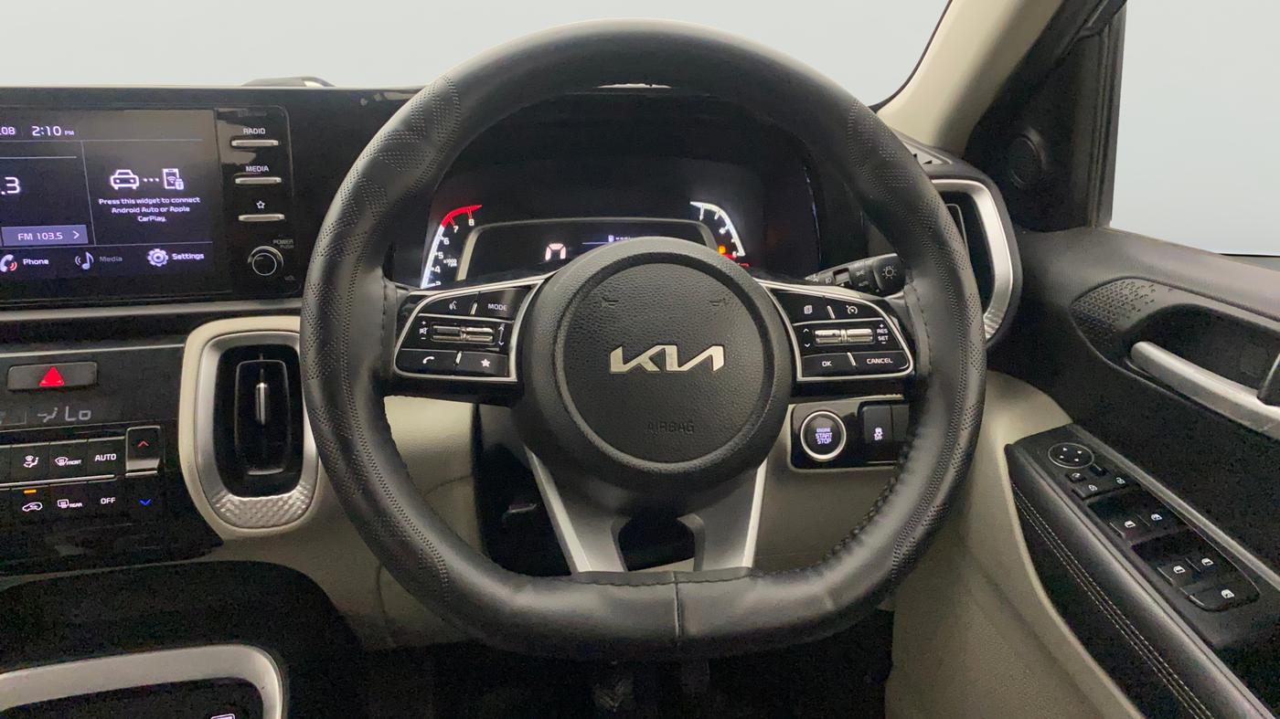 2021 KIA SONET HTX 1.0 IMT, Petrol, Manual, 78,600 km, Steering Wheel Close Up