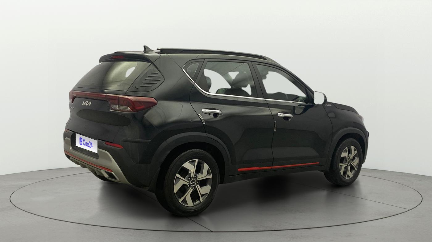 2021 KIA SONET HTX 1.5 AT, Diesel, Automatic, 1,38,639 km, Right Back Diagonal